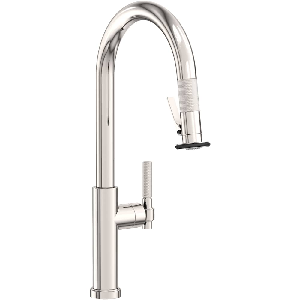 Muncy 1.8 GPM Single Hole Pull Down Kitchen Faucet with Knurled Lever Handle