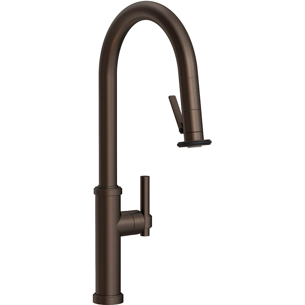 Seager 1.8 GPM Single Hole Pull Down Kitchen Faucet with Single Lever Handle