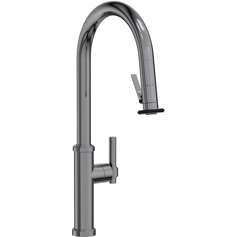 Seager 1.8 GPM Single Hole Pull Down Kitchen Faucet with Single Lever Handle