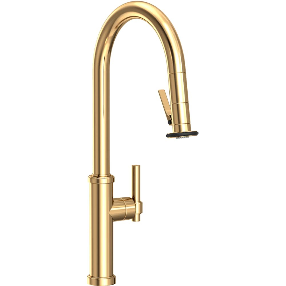 Seager 1.8 GPM Single Hole Pull Down Kitchen Faucet with Single Lever Handle