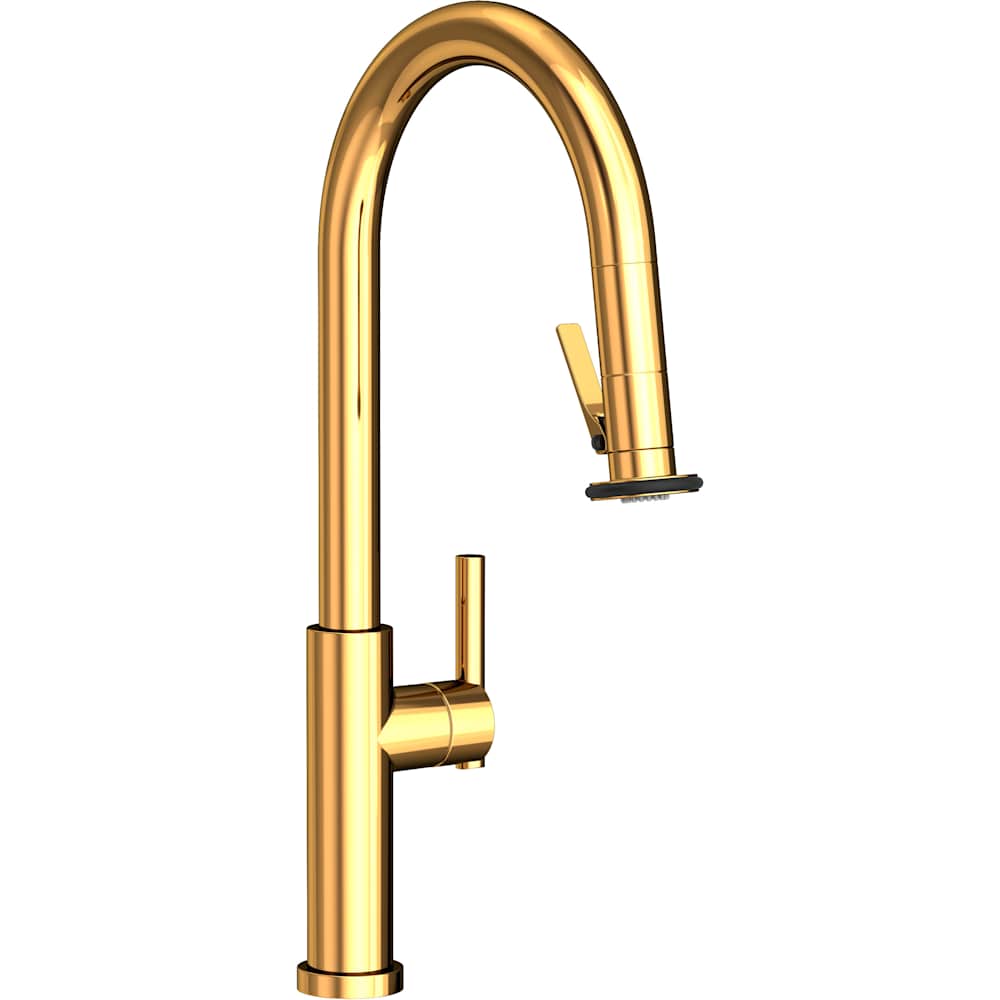 East Linear 1.8 GPM Single Hole Pull Down Kitchen Faucet