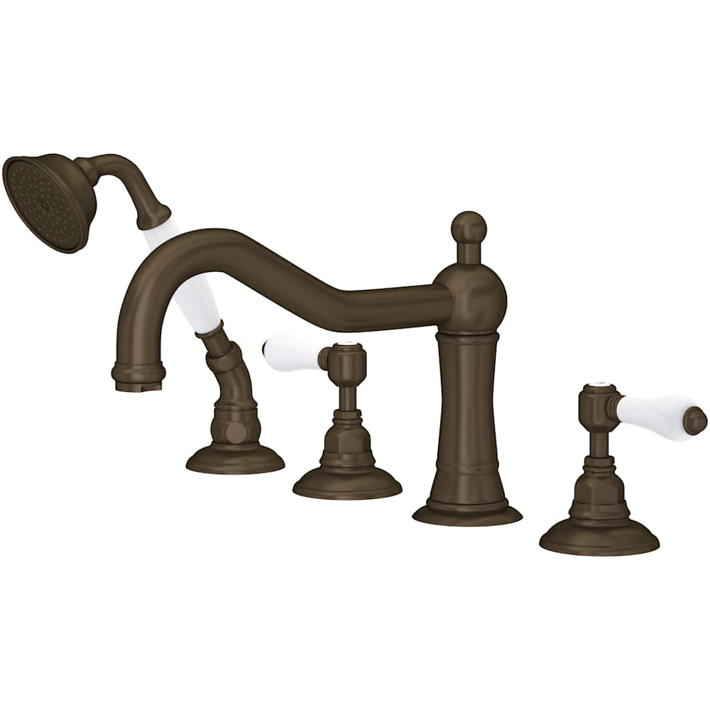 Acqui Deck Mounted Roman Tub Filler with Built-In Diverter - Includes Hand Shower