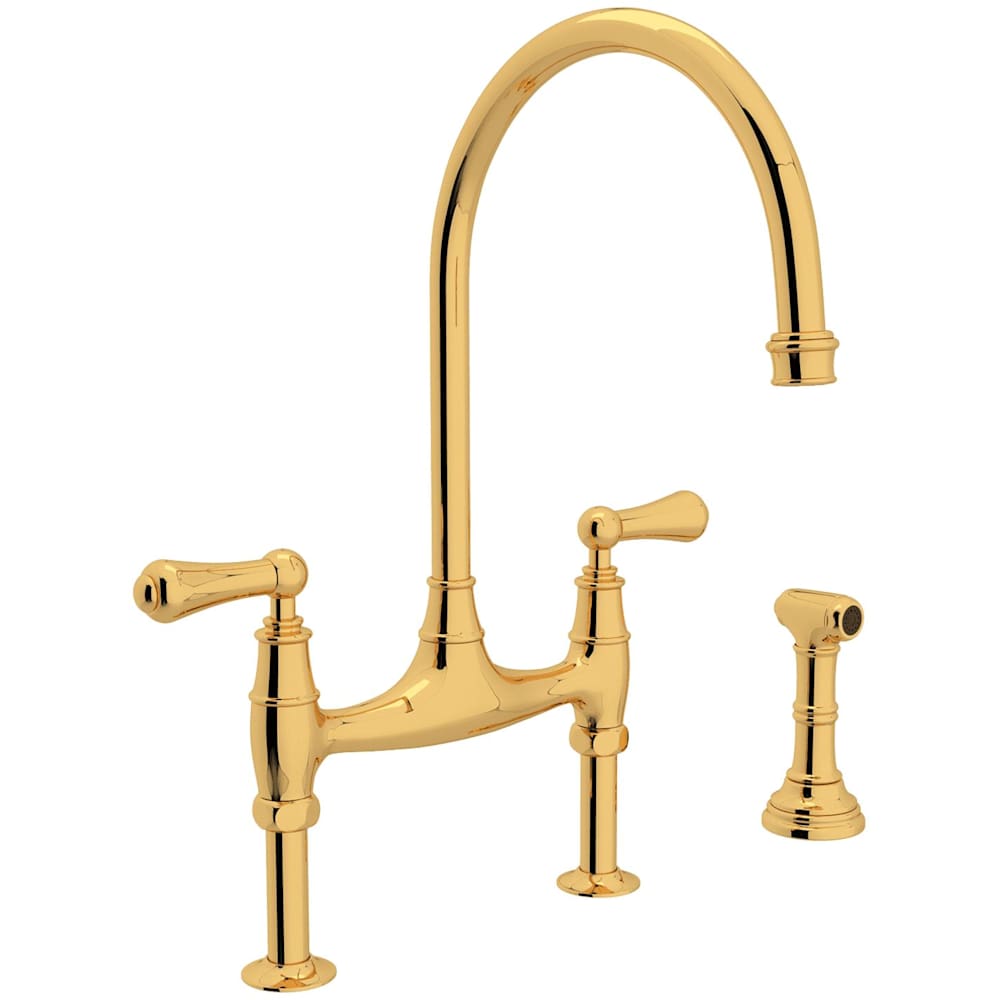 Georgian Era 1.5 GPM Widespread Bridge Kitchen Faucet - Includes Side Spray