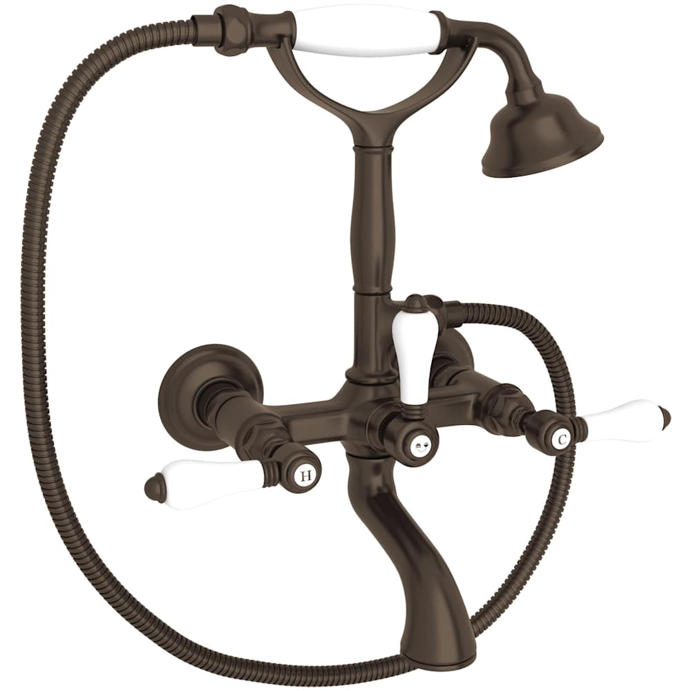 Acqui Wall Mounted Tub Filler with Built-In Diverter - Includes Hand Shower