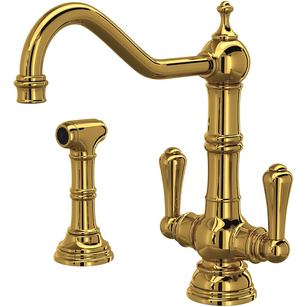 Edwardian 1.8 GPM Single Hole Kitchen Faucet - Includes Side Spray