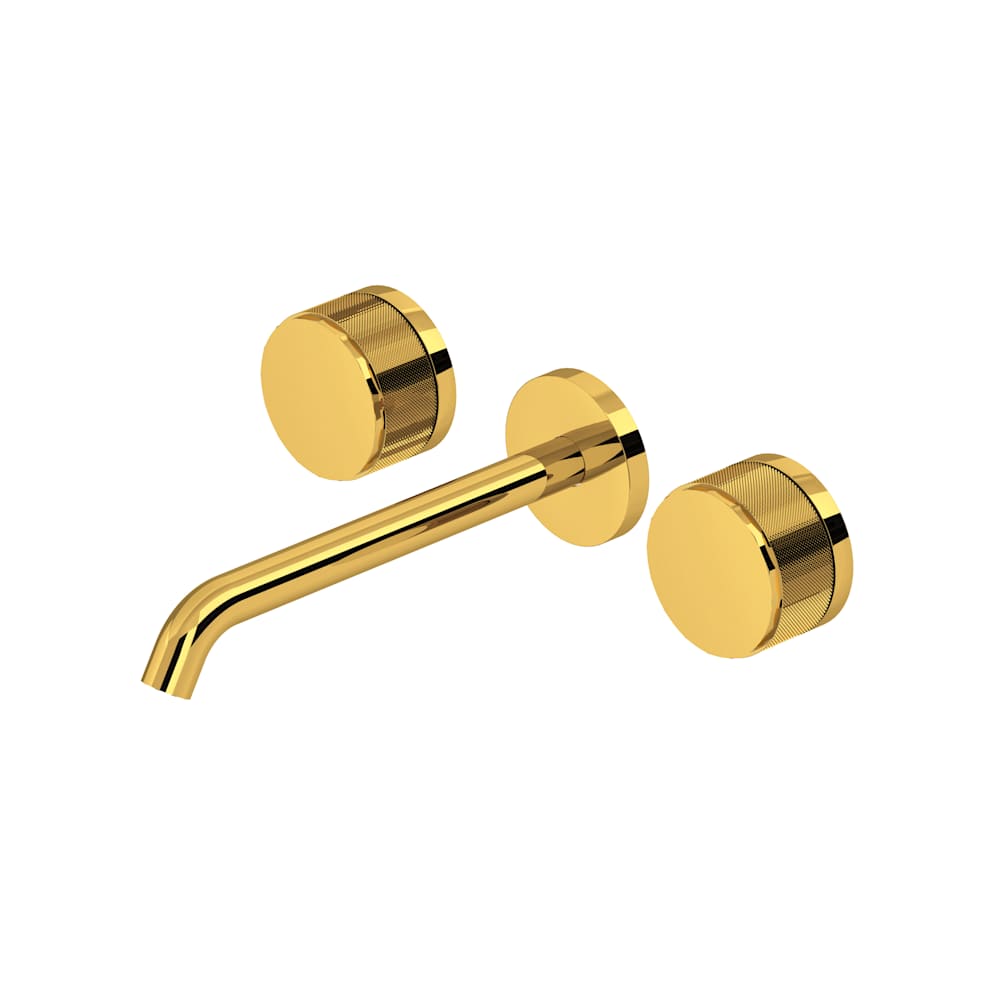 Amahle 1.2 GPM Wall Mounted Widespread Bathroom Faucet with Wheel Handles