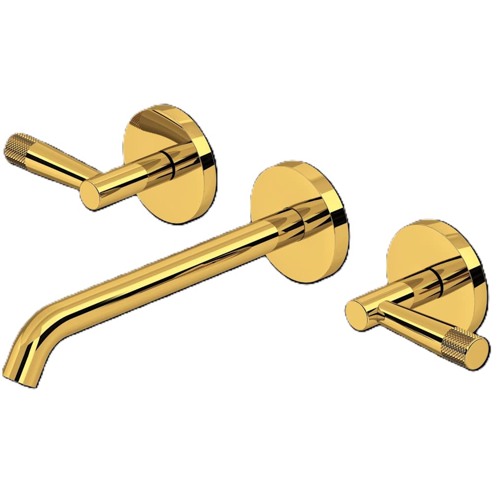 Amahle 1.2 GPM Wall Mounted Widespread Bathroom Faucet with Lever Handles