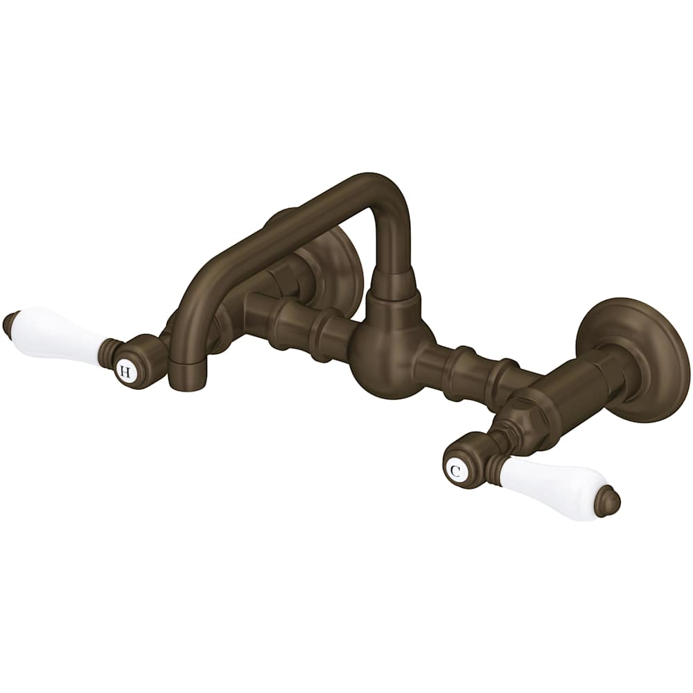 Acqui 1.2 GPM Wall Mounted Widespread Bridge Bathroom Faucet