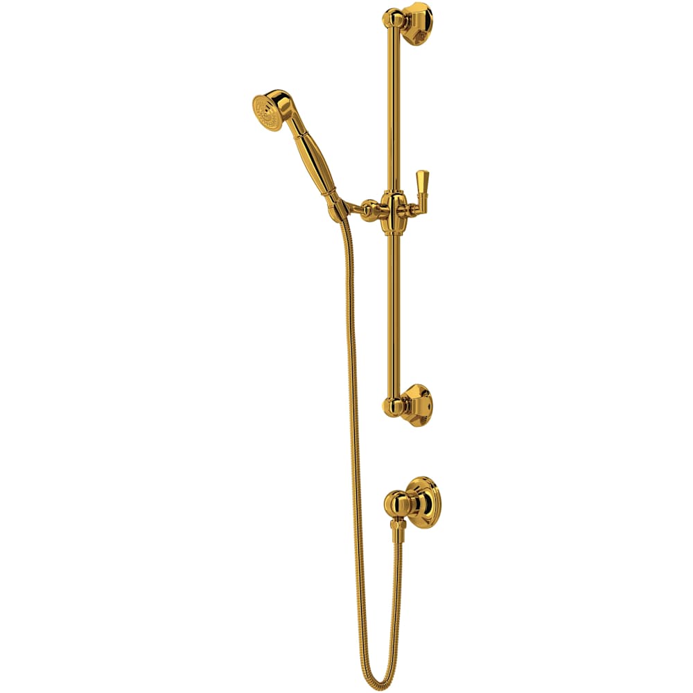 Palladian 1.8 GPM Single Function Hand Shower Package - Includes Slide Bar, Hose, and Wall Supply