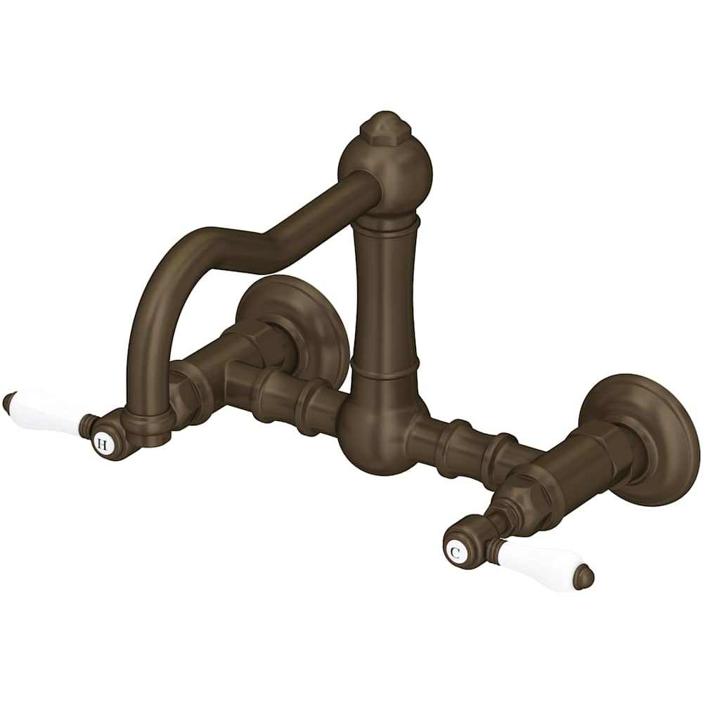 Acqui 1.5 GPM Wall Mounted Widespread Bridge Kitchen Faucet