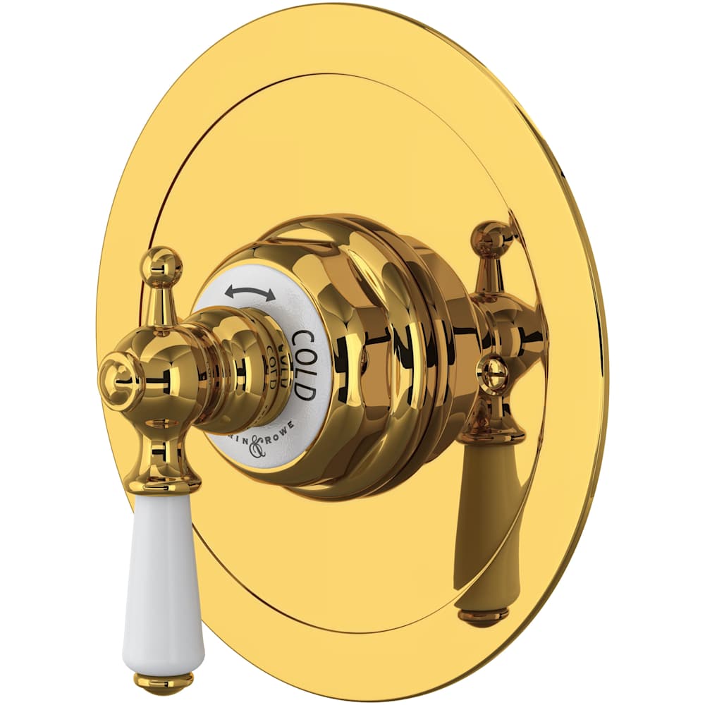 Edwardian Thermostatic Valve Trim Only with Single Lever Handle - Less Rough In