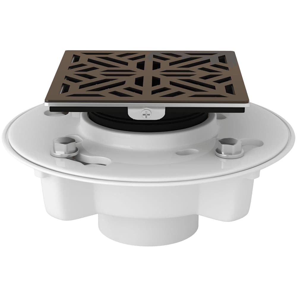 PVC 2" X 3" Spa Shower Drain Kit with Mosaic Decorative Cover