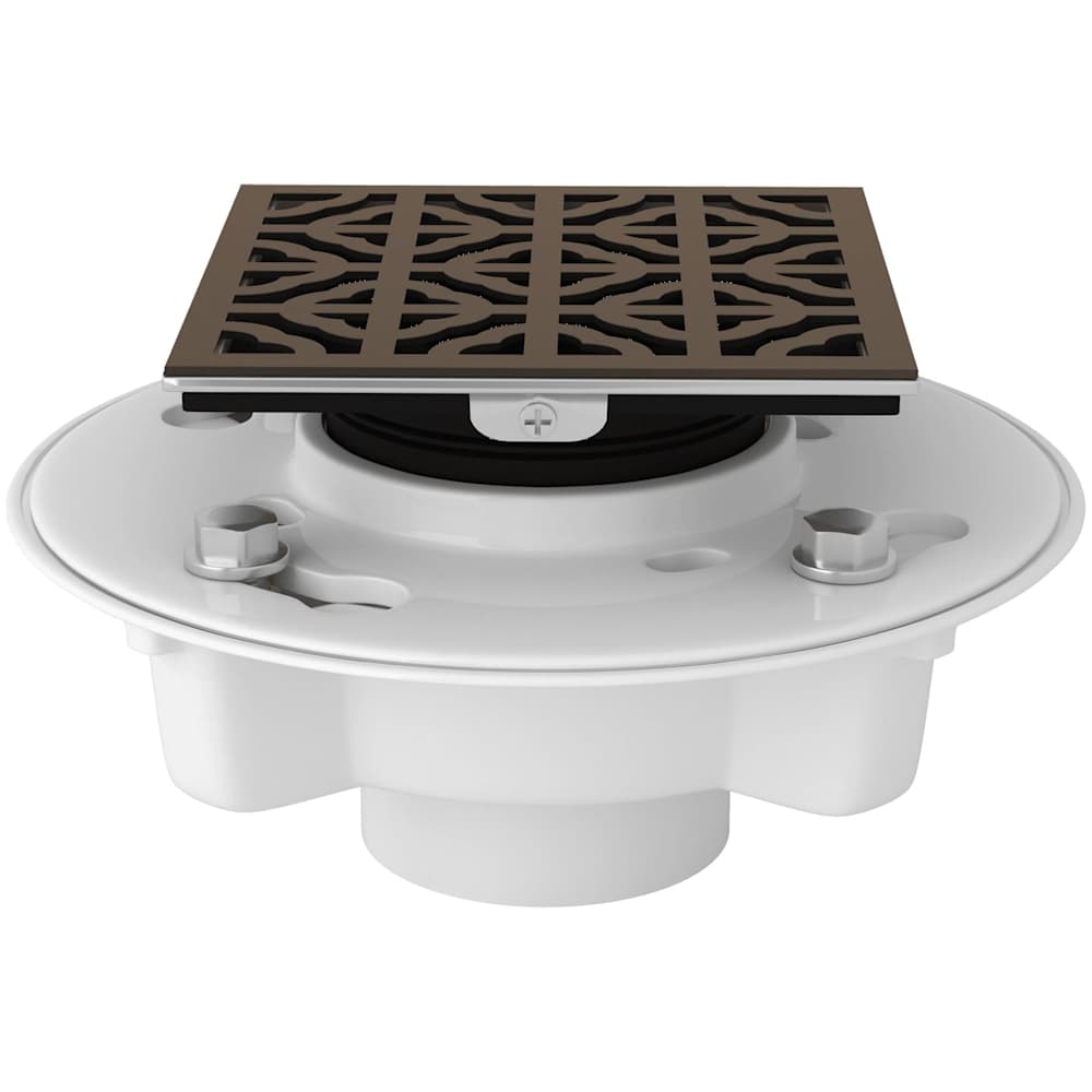 PVC 2" X 3" Spa Shower Drain Kit with Petal Decorative Cover