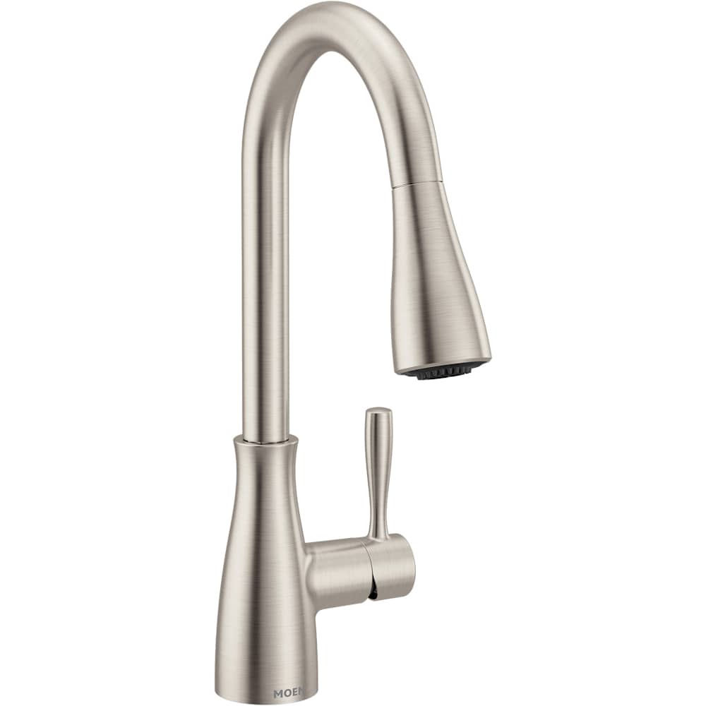 Moen Elbur 1.5 GPM Single Hole Kitchen Faucet Spot Resist Stainless