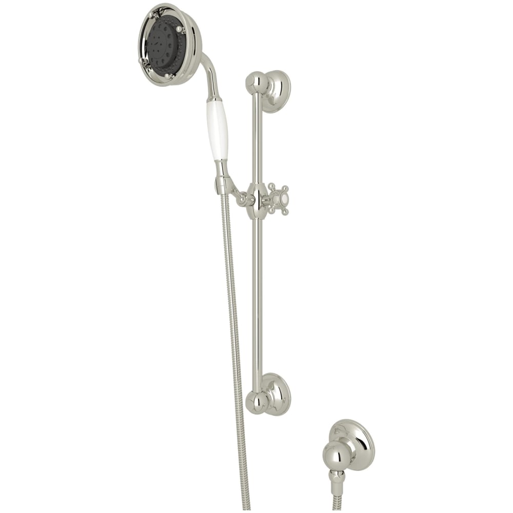 Spa Shower 1.8 GPM Multi Function Hand Shower Package - Includes Slide Bar, Hose, and Wall Supply