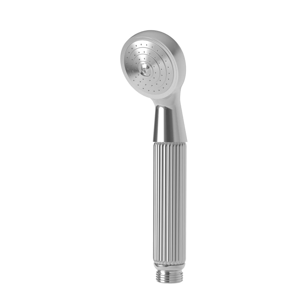 Single Function Hand Shower with Grooved Brass Handle - Less Hose and Wall Supply