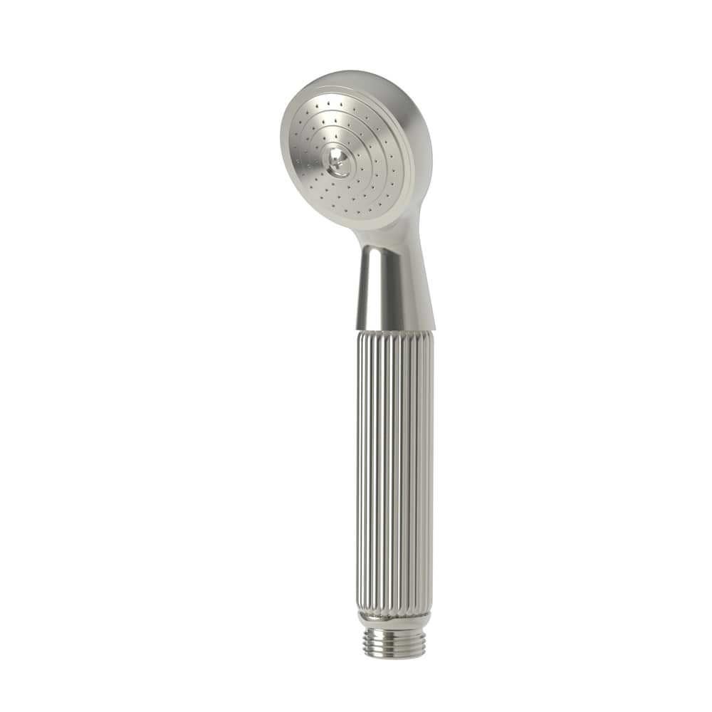 Single Function Hand Shower with Grooved Brass Handle - Less Hose and Wall Supply