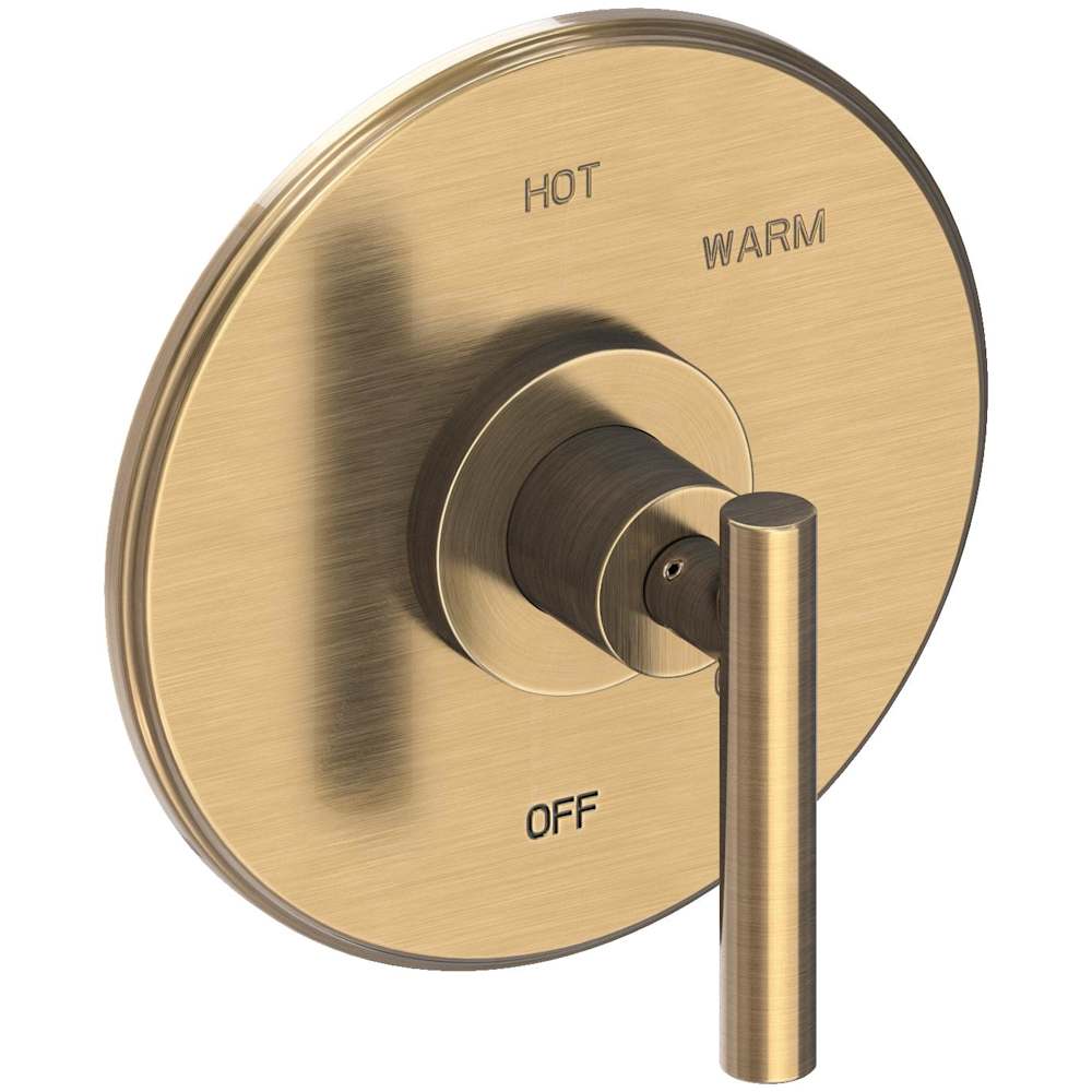 East Linear Collection Single Handle Round Pressure Balanced Shower Trim Plate Only with Metal Lever Handle