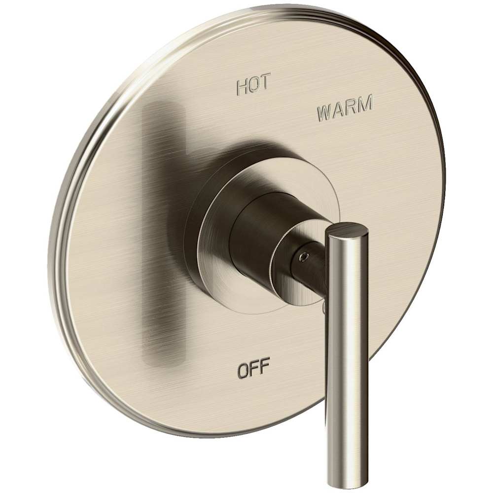 East Linear Collection Single Handle Round Pressure Balanced Shower Trim Plate Only with Metal Lever Handle