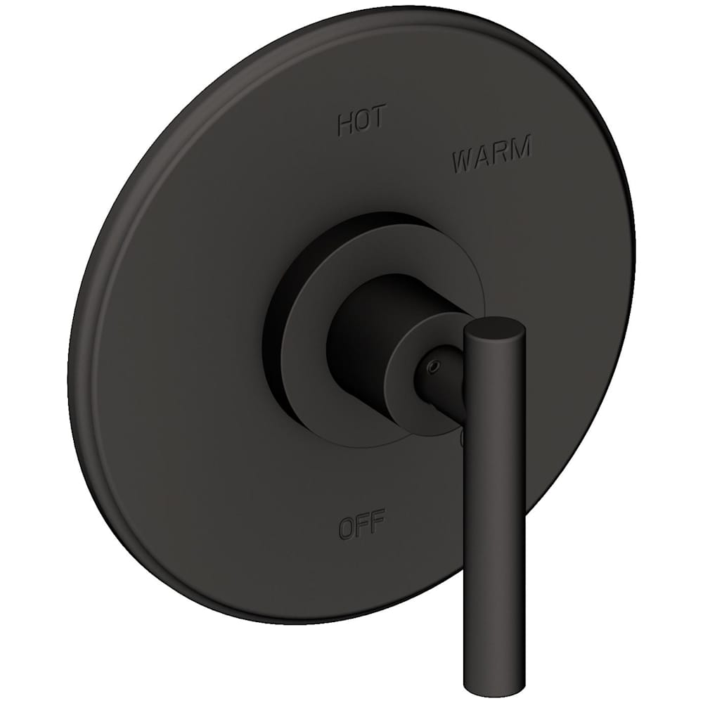 East Linear Collection Single Handle Round Pressure Balanced Shower Trim Plate Only with Metal Lever Handle