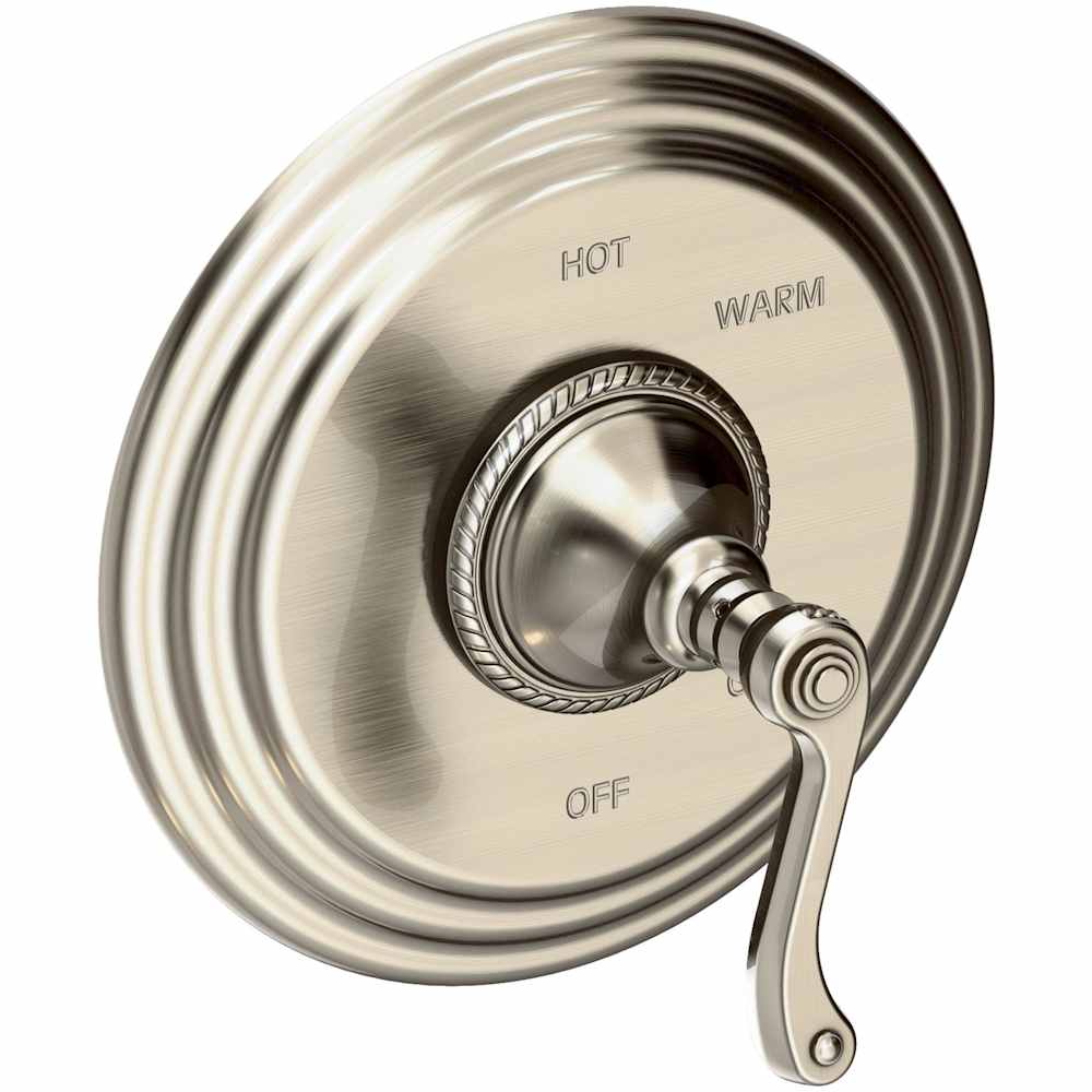 Amisa Collection Single Handle Round Pressure Balanced Shower Trim Plate Only with Metal Lever Handle