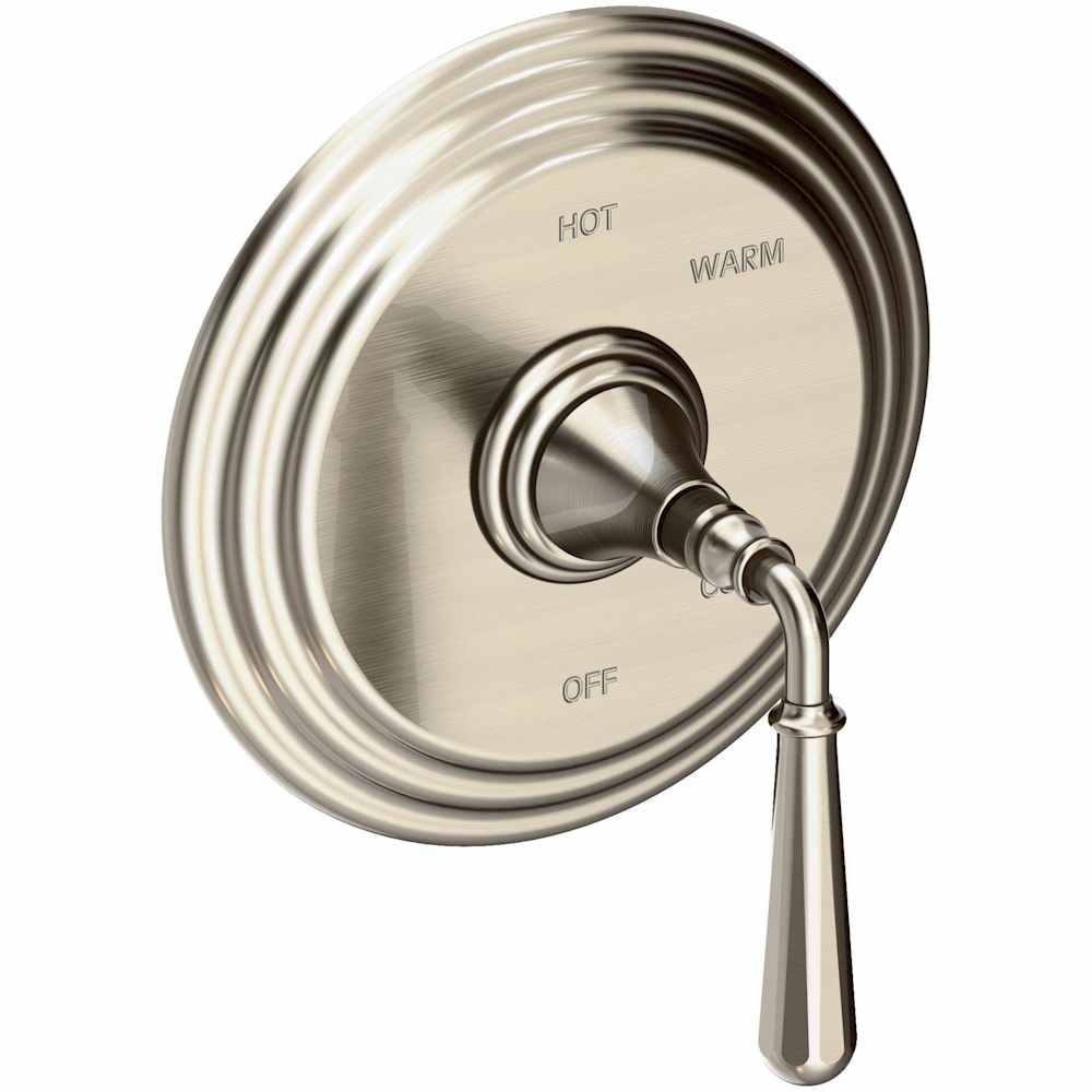 Bevelle Collection Single Handle Round Pressure Balanced Shower Trim Plate Only with Metal Lever Handle