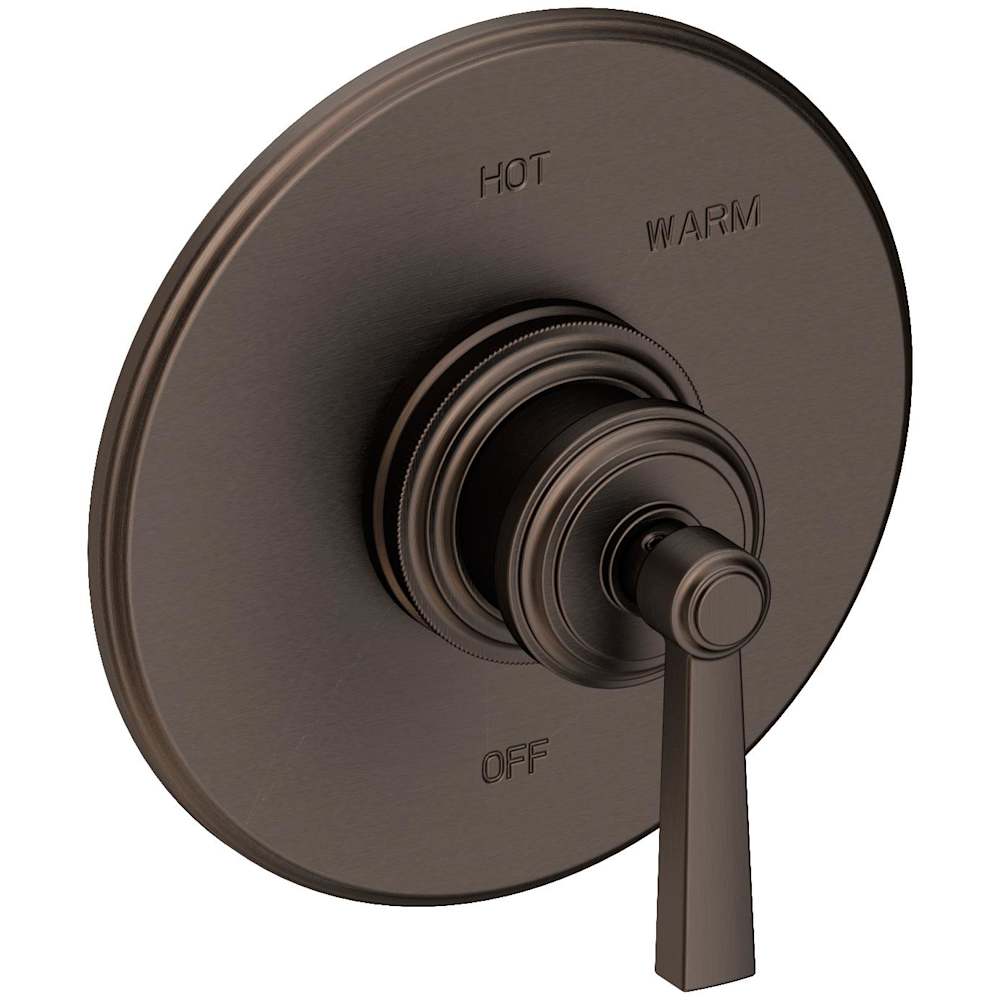 Miro Collection Single Handle Round Pressure Balanced Shower Trim Plate Only with Metal Lever Handle