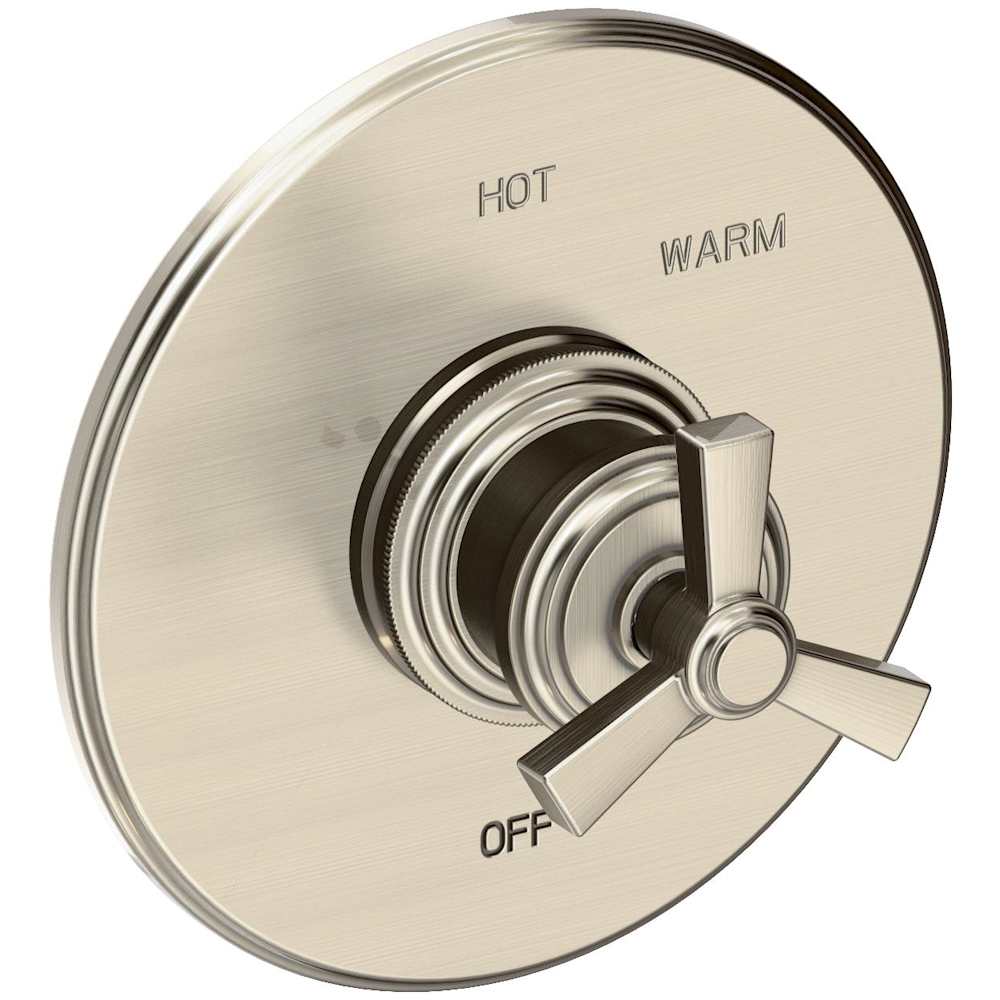 Miro Collection Single Handle Round Pressure Balanced Shower Trim Plate Only with Metal Spoke Handle