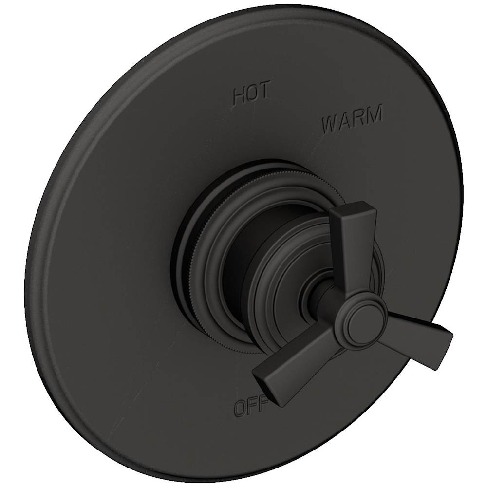 Miro Collection Single Handle Round Pressure Balanced Shower Trim Plate Only with Metal Spoke Handle
