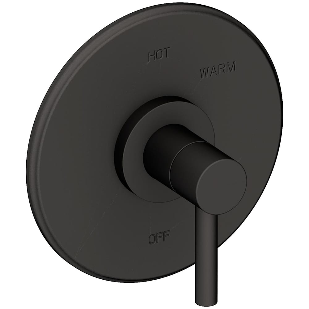 East Linear Collection Single Handle Round Pressure Balanced Shower Trim Plate Only with Metal Lever Handle