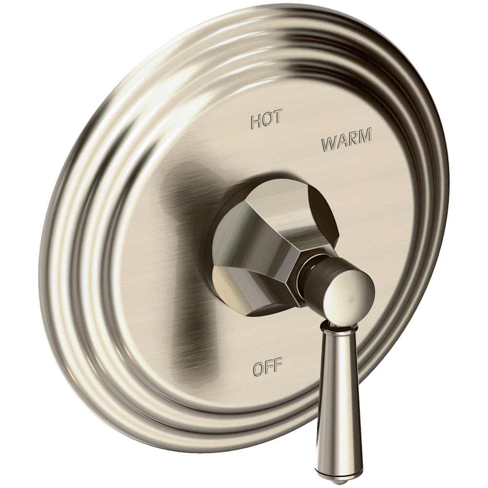 Metropole Collection Single Handle Round Pressure Balanced Shower Trim Plate Only with Metal Lever Handle