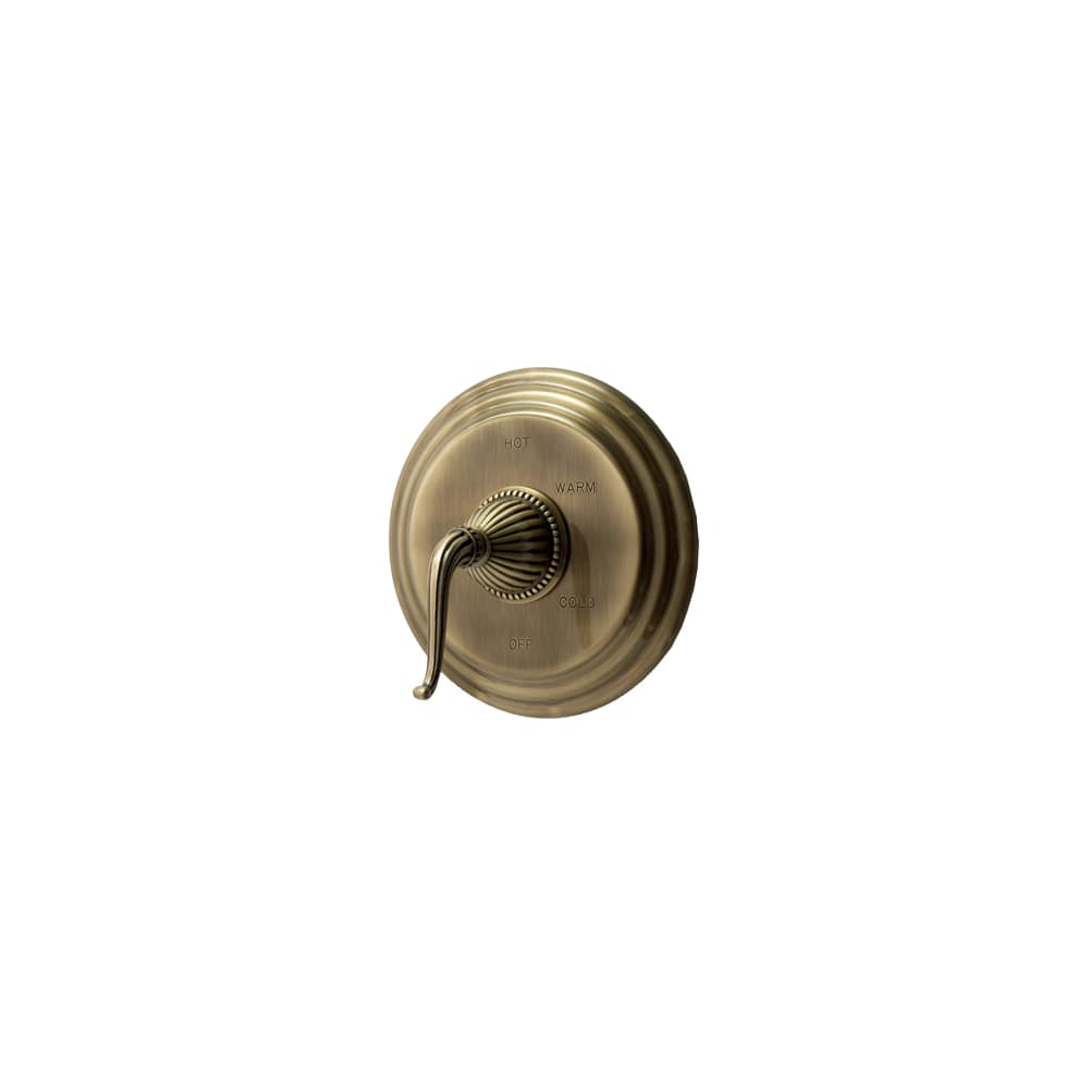 Alexandria Collection Single Handle Round Pressure Balanced Shower Trim Plate Only with Metal Lever Handle