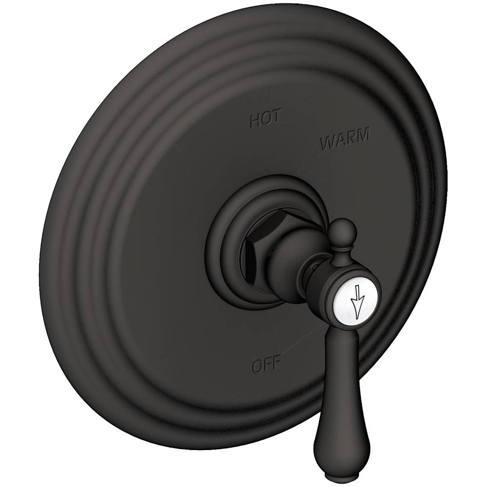 Chesterfield Collection Single Handle Round Pressure Balanced Shower Trim Plate Only with Metal Lever Handle