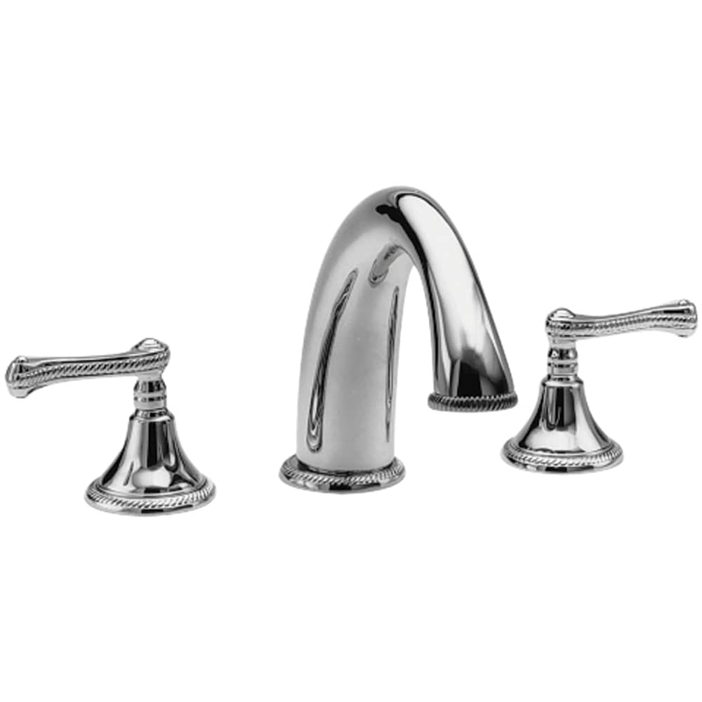 Amisa Double Handle Deck Mounted Roman Tub Filler with Metal Lever Handles