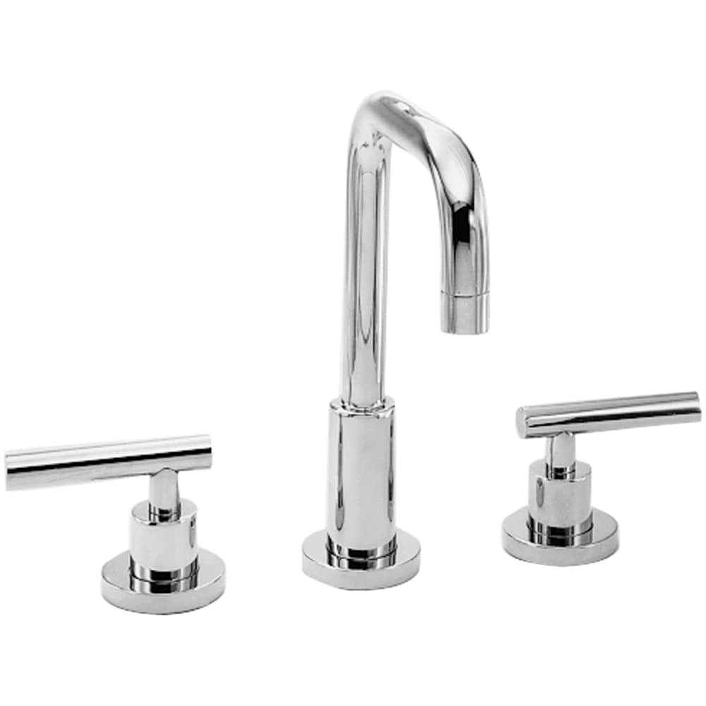 East Square Double Handle Deck Mounted Roman Tub Filler with Metal Lever Handles