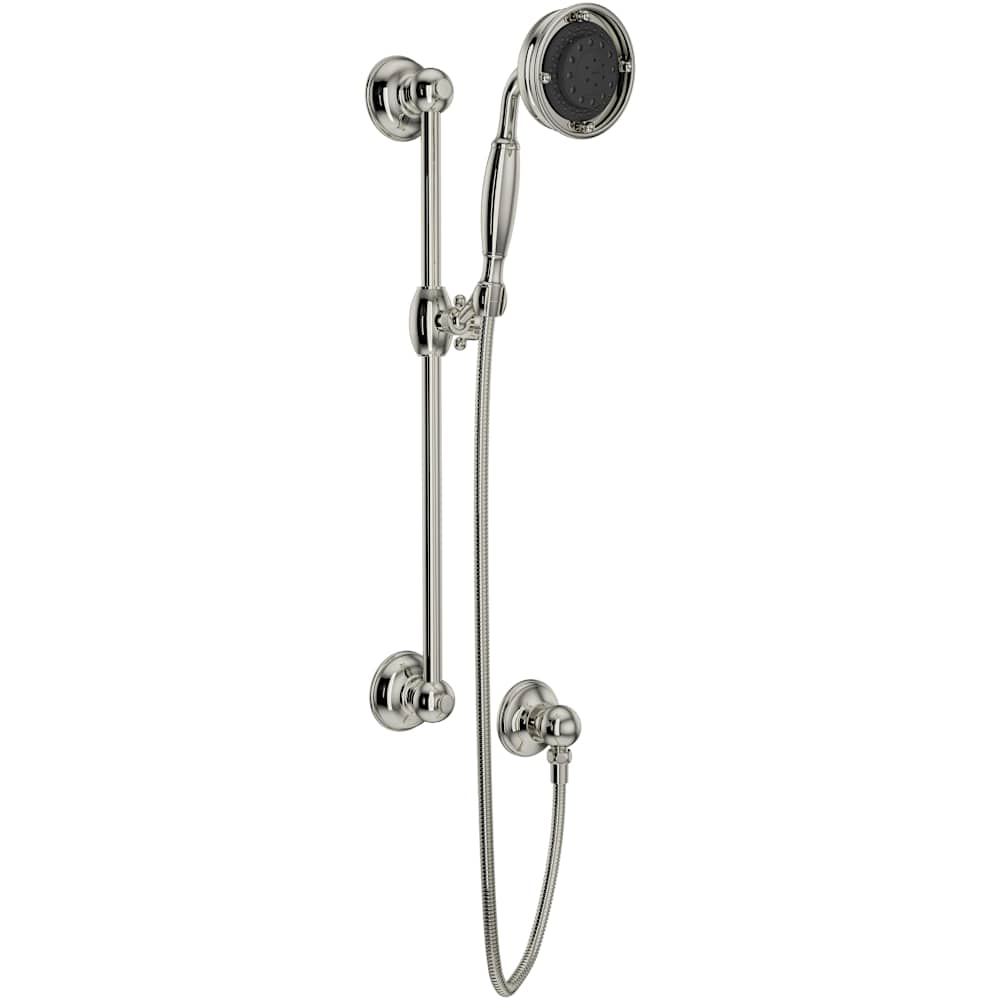 Spa Shower 1.8 GPM Multi Function Hand Shower Package - Includes Slide Bar, Hose, and Wall Supply