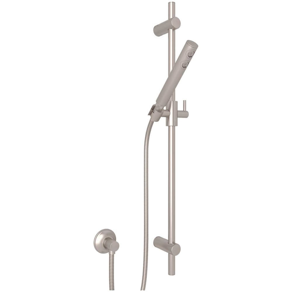 Spa Shower 1.8 GPM Single Function Hand Shower Package - Includes Slide Bar, Hose, and Wall Supply