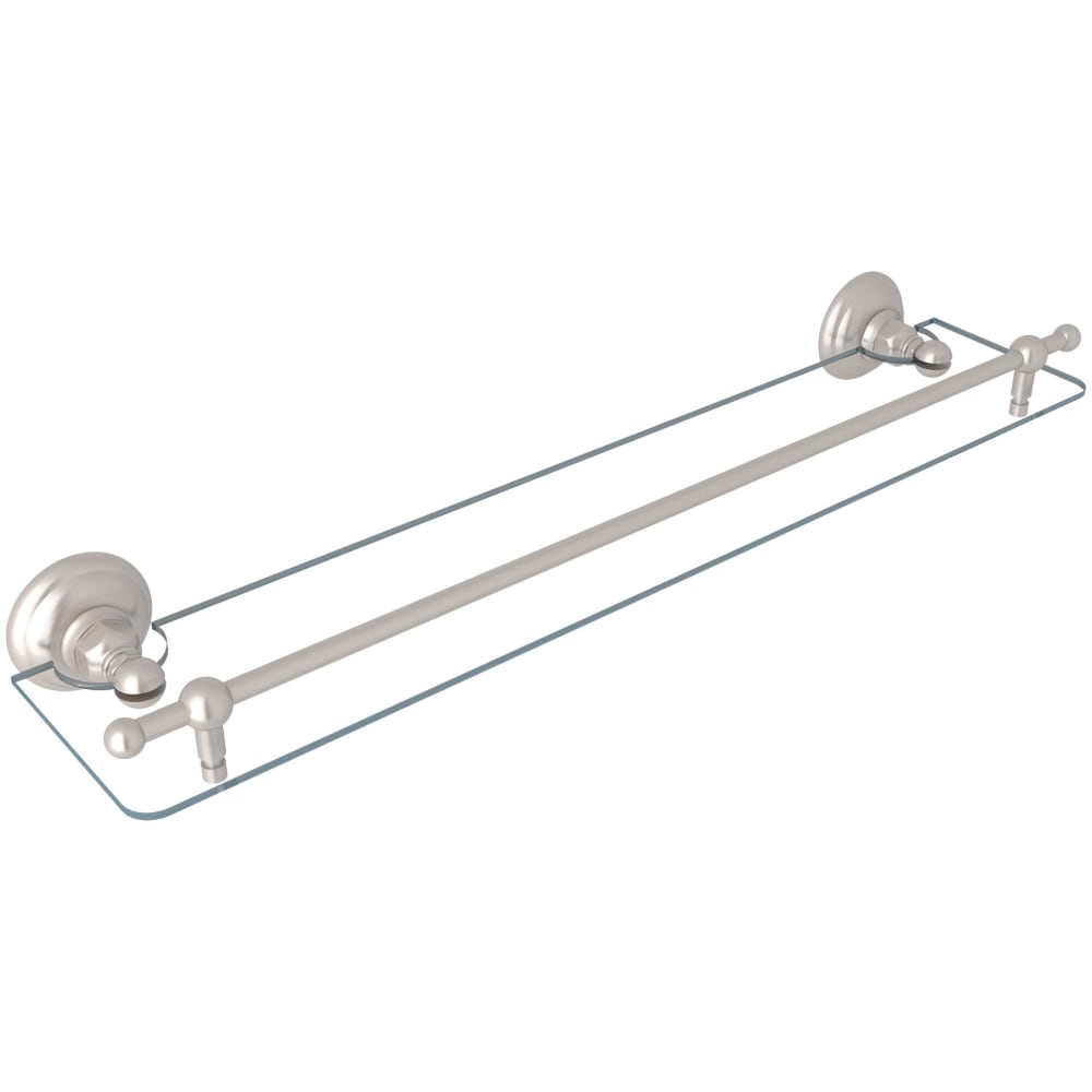 Acqui 24" Brass and Glass Bathroom Shelf