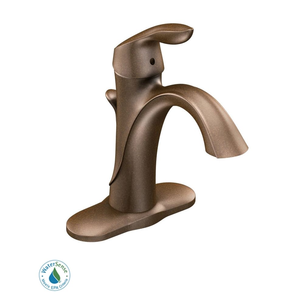 Moen Single Handle Single Hole Bathroom Faucet from the Eva Collection (Valve Included) Oil Rubbed Bronze