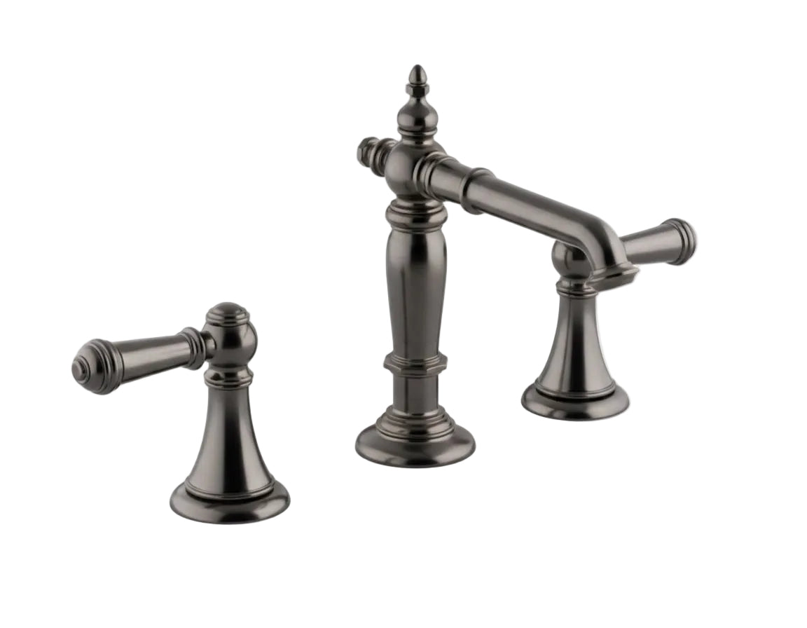 Artifacts Widespread Bathroom Faucet with Lever Handles - Free Metal Pop-Up Drain Assembly with purchase