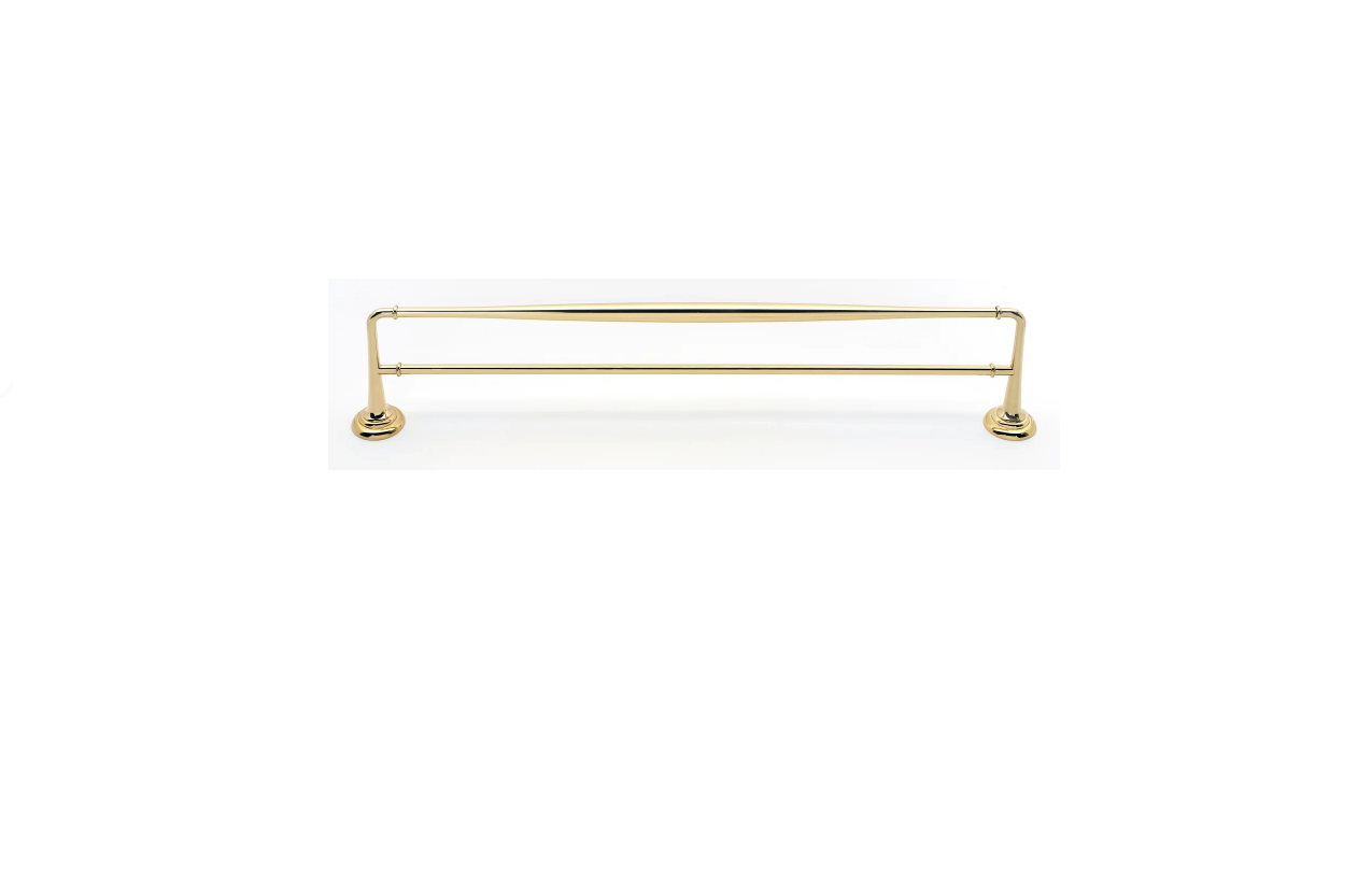 Alno A6725-24-PB/NL Charlie's 24" Wide 2 Bar Solid Brass Double Towel Bar - OPEN BOX
