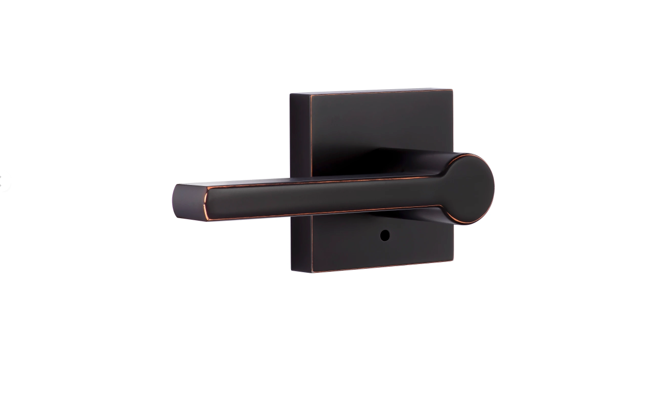 MLK3022ORB Lorton Flat Bar Privacy Door Lever Set - OPEN BOX