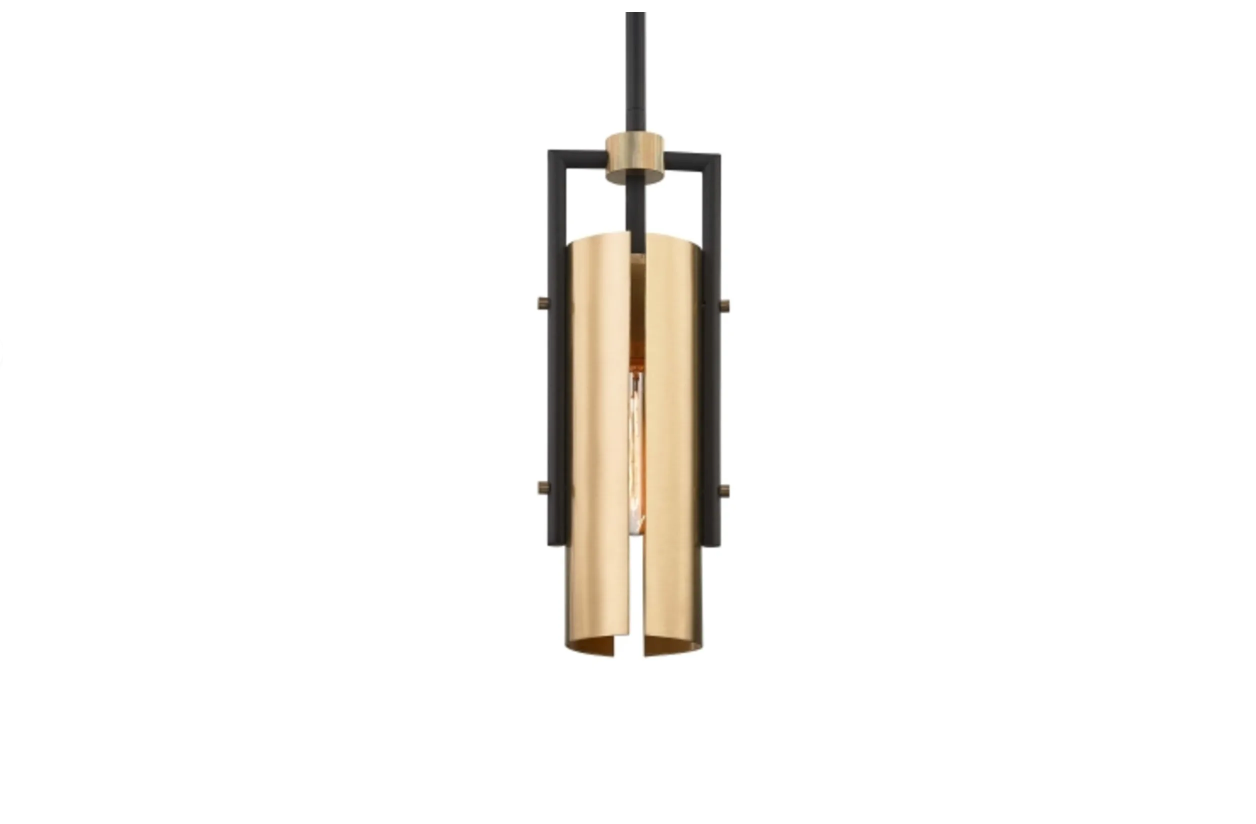 Troy Lighting F6783-SBK/BBA Emerson Single Light 5" Wide Mini Pendant - OPEN BOX