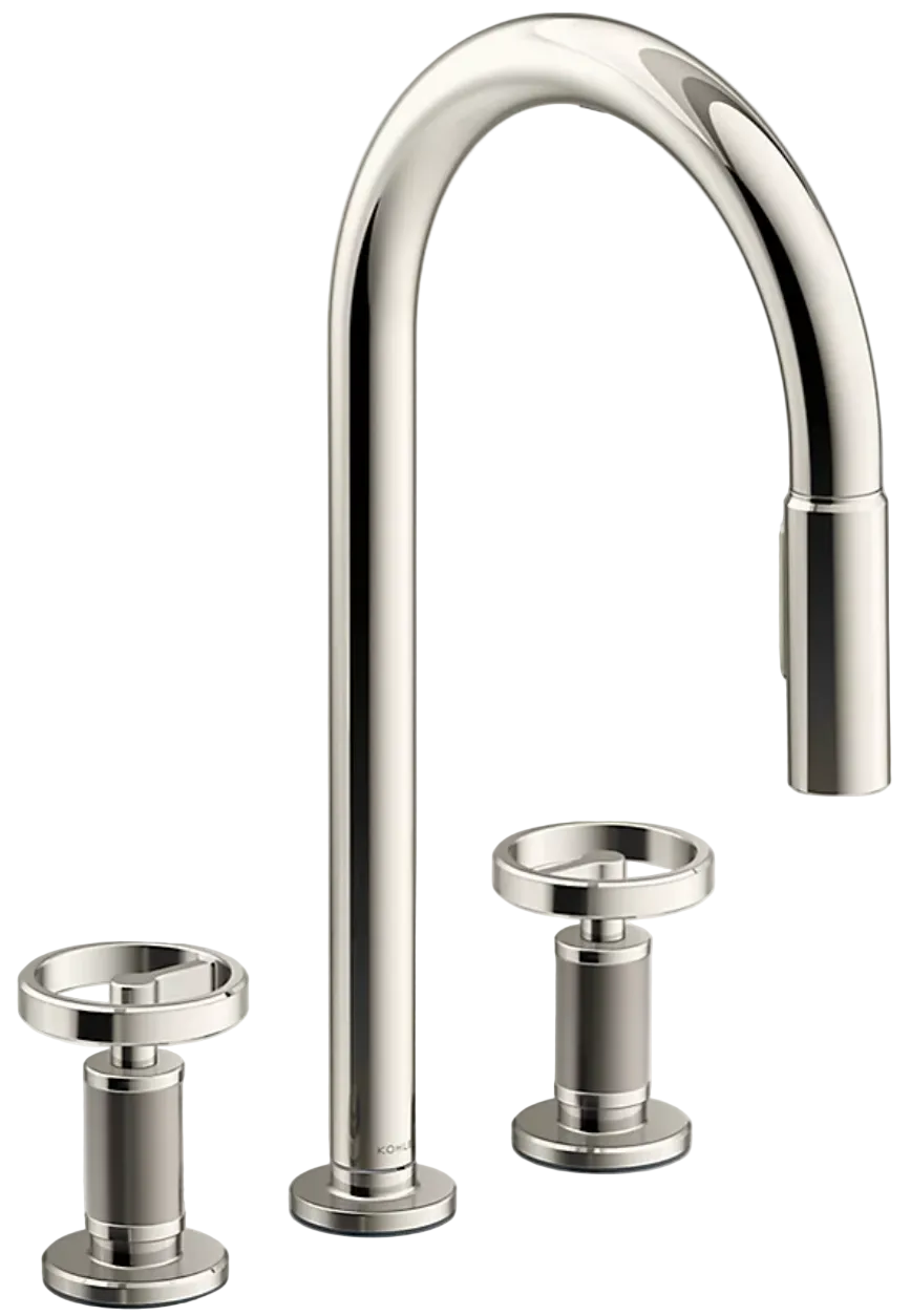 Billet 1.5 GPM Widespread Pull Down Kitchen Faucet - Includes Escutcheon