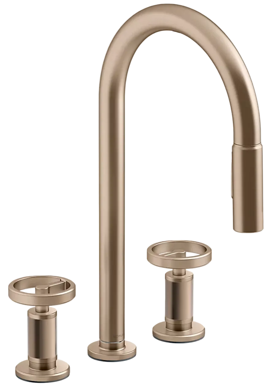 Billet 1.5 GPM Widespread Pull Down Kitchen Faucet - Includes Escutcheon