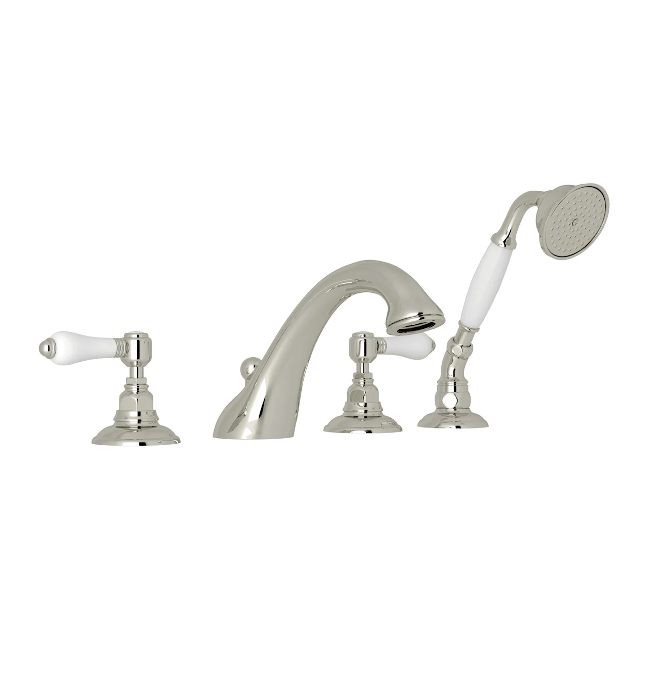 Acqui Deck Mounted Roman Tub Filler with Built-In Diverter - Includes Hand Shower