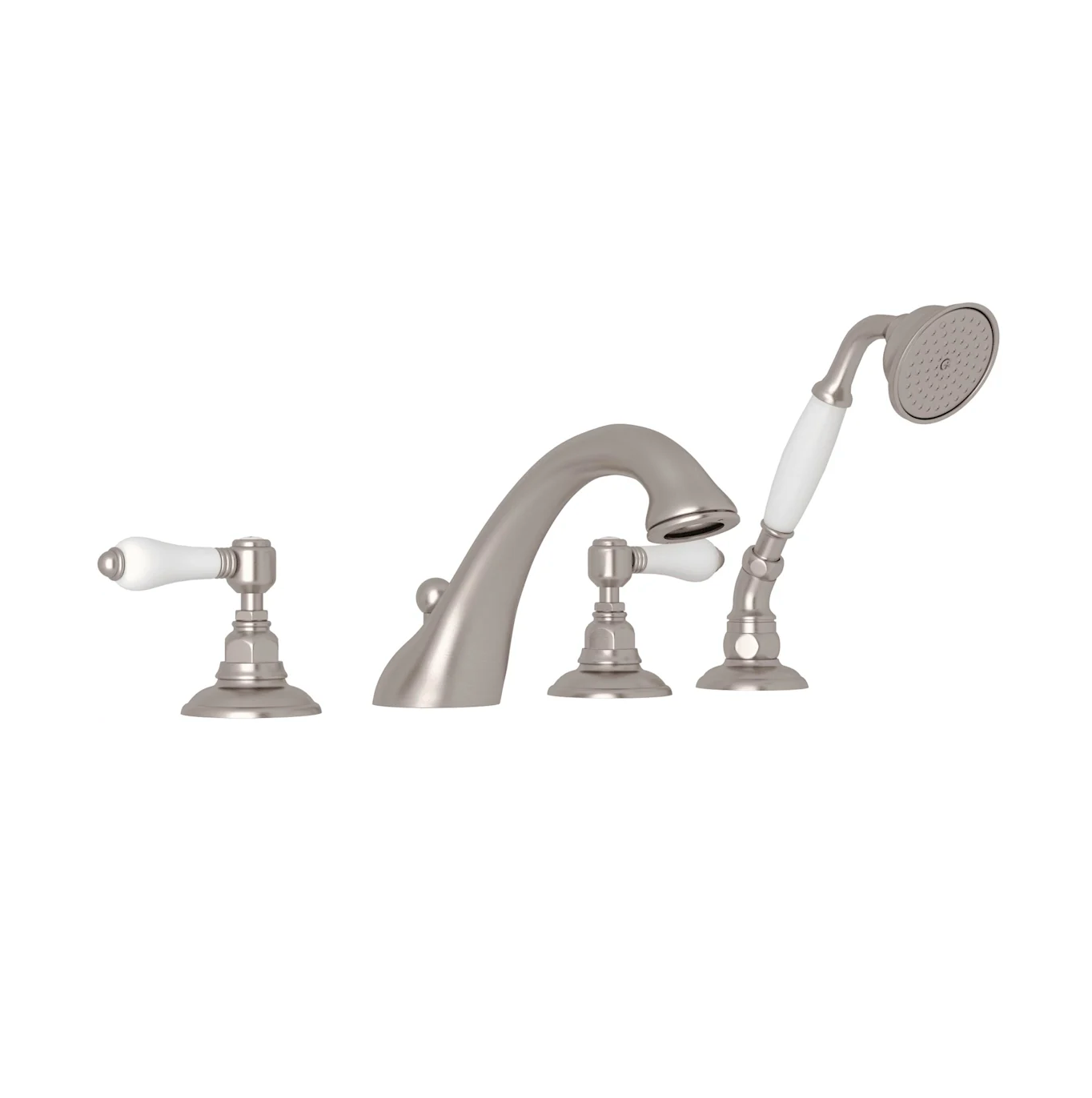 Acqui Deck Mounted Roman Tub Filler with Built-In Diverter - Includes Hand Shower