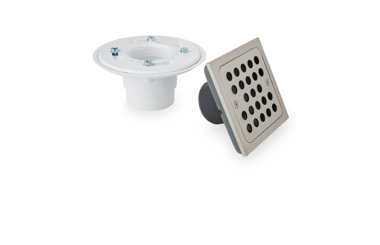 Signature HardwareSH608ZBN Menlo Square Shower Drain with Flange - OPEN BOX