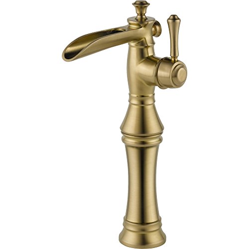 Delta 798LF-CZ Cassidy Single Hole Waterfall Bathroom Vessel Faucet