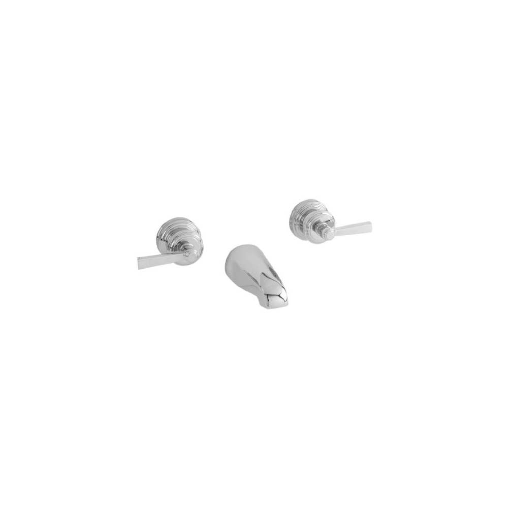 Miro Double Handle Wall Mounted Tub Filler with Metal Lever Handles
